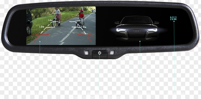Car Vehicle Audio Mirror Display Device PNG