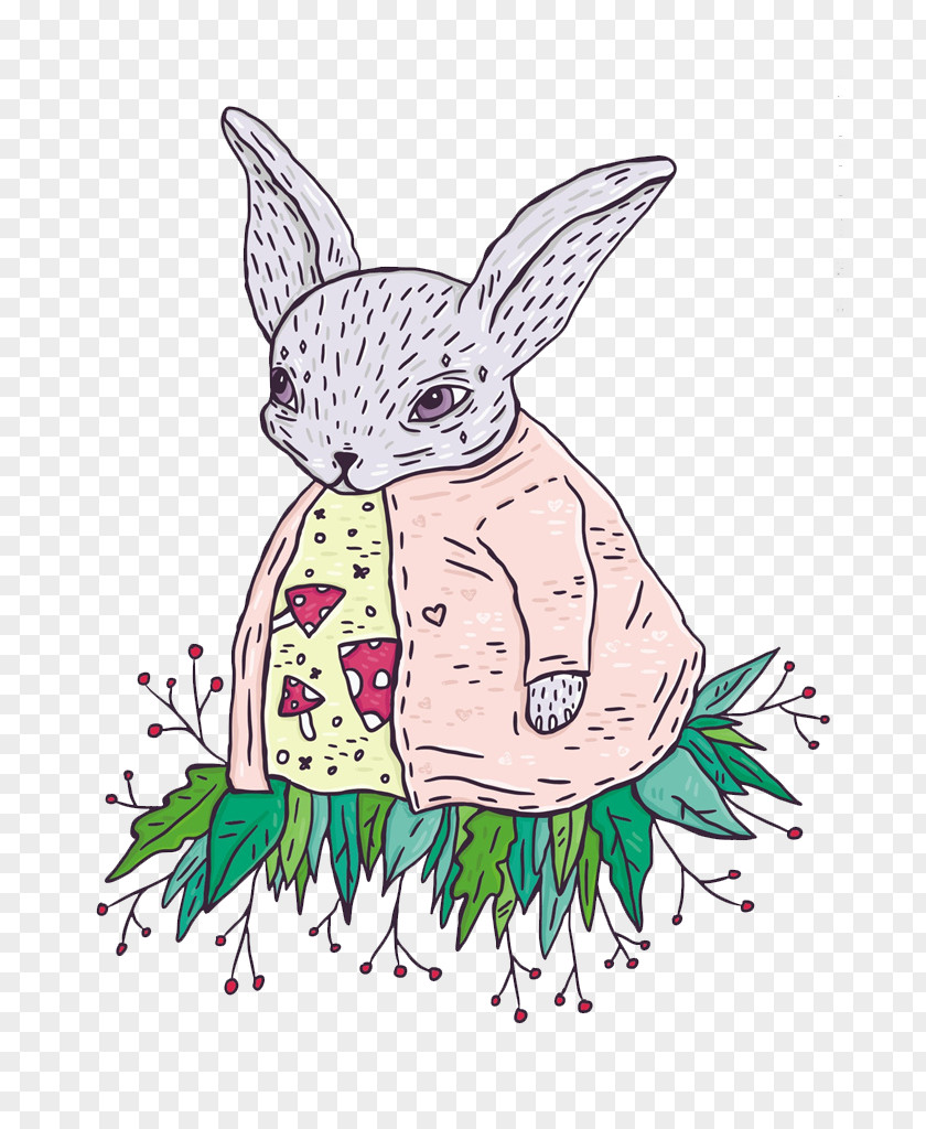 Decent Rabbit Domestic Easter Bunny Hare Illustration PNG
