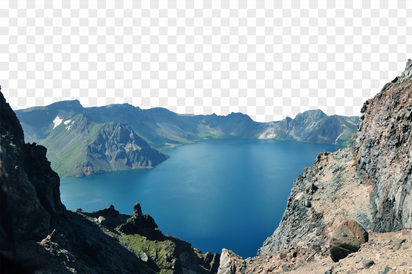 Lake Heaven Baekdu Mountain Landscape PNG