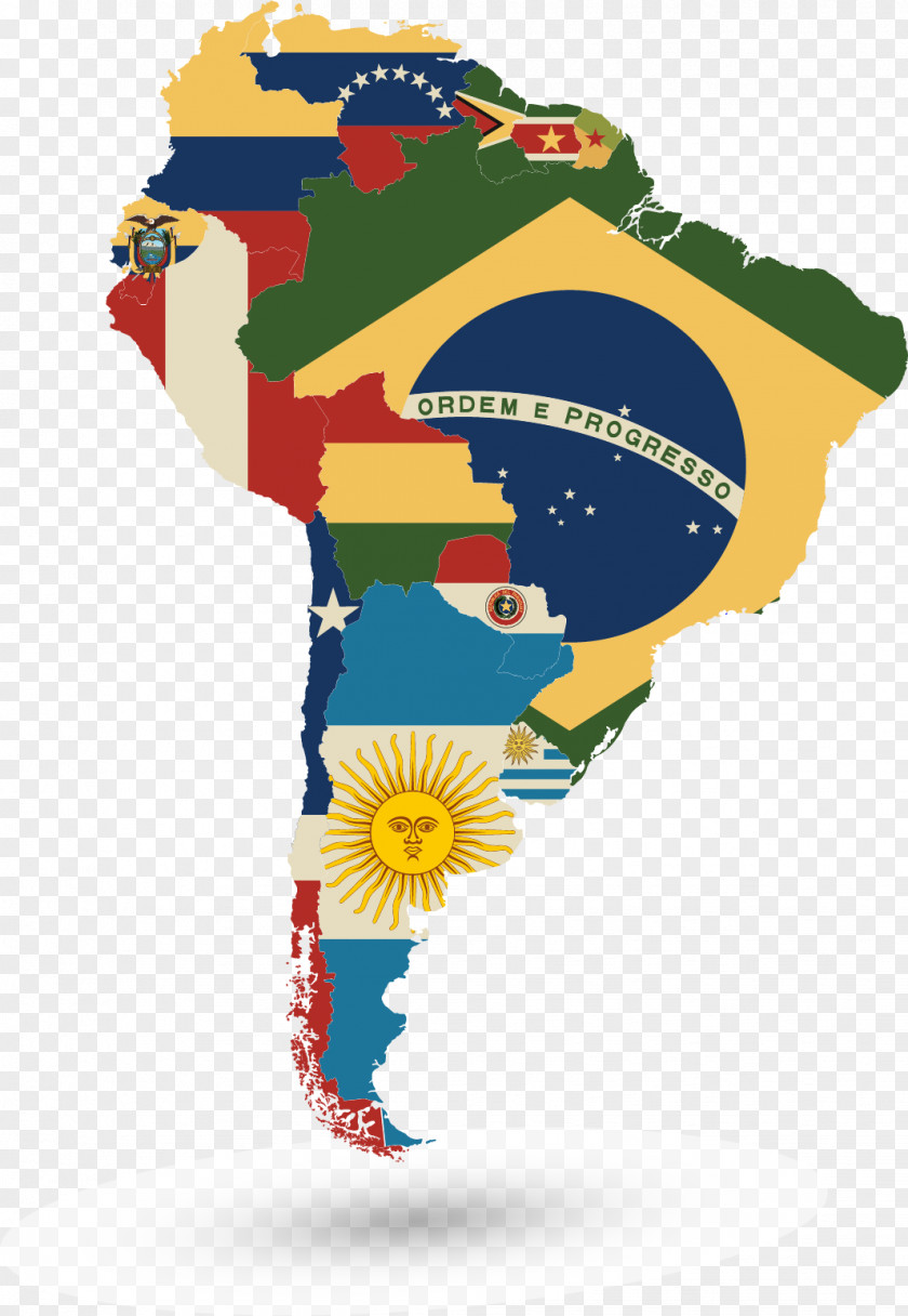 Map Flags Of South America Flag Brazil PNG