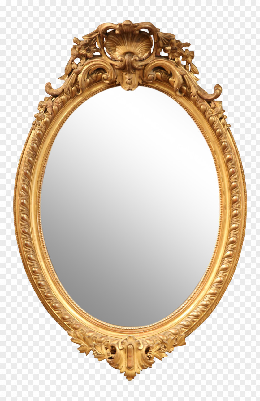 Mirror Wood Frame Picture Frames Bevel Gold Leaf PNG