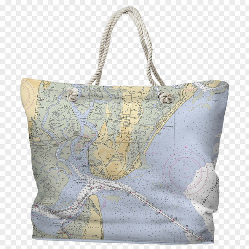 Nautical Map Tote Bag Messenger Bags Handbag Plastic PNG