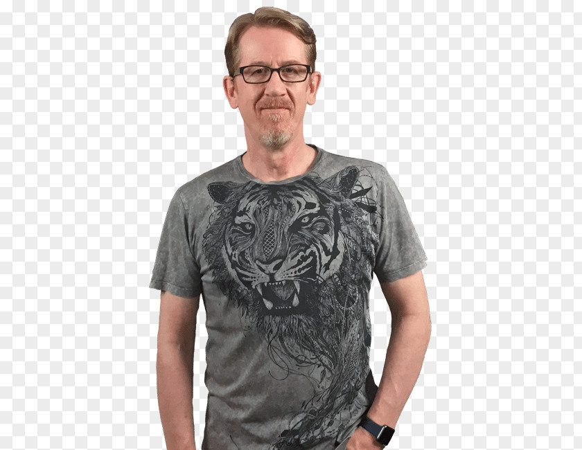 Tiger Creative Long-sleeved T-shirt Printed Beard PNG