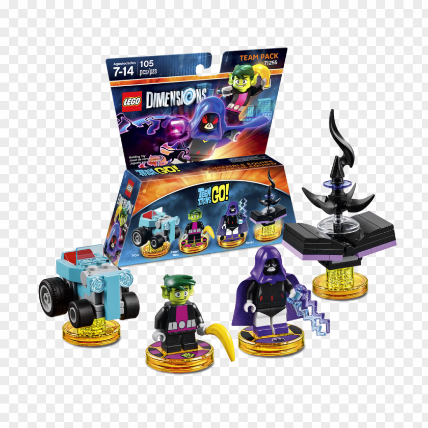 Beast Boy Lego Dimensions Raven Starfire Minifigure PNG