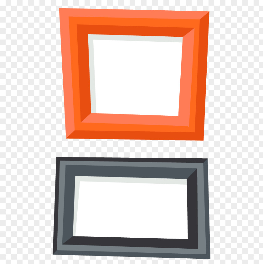 Yellow Black Frame Decoration PNG