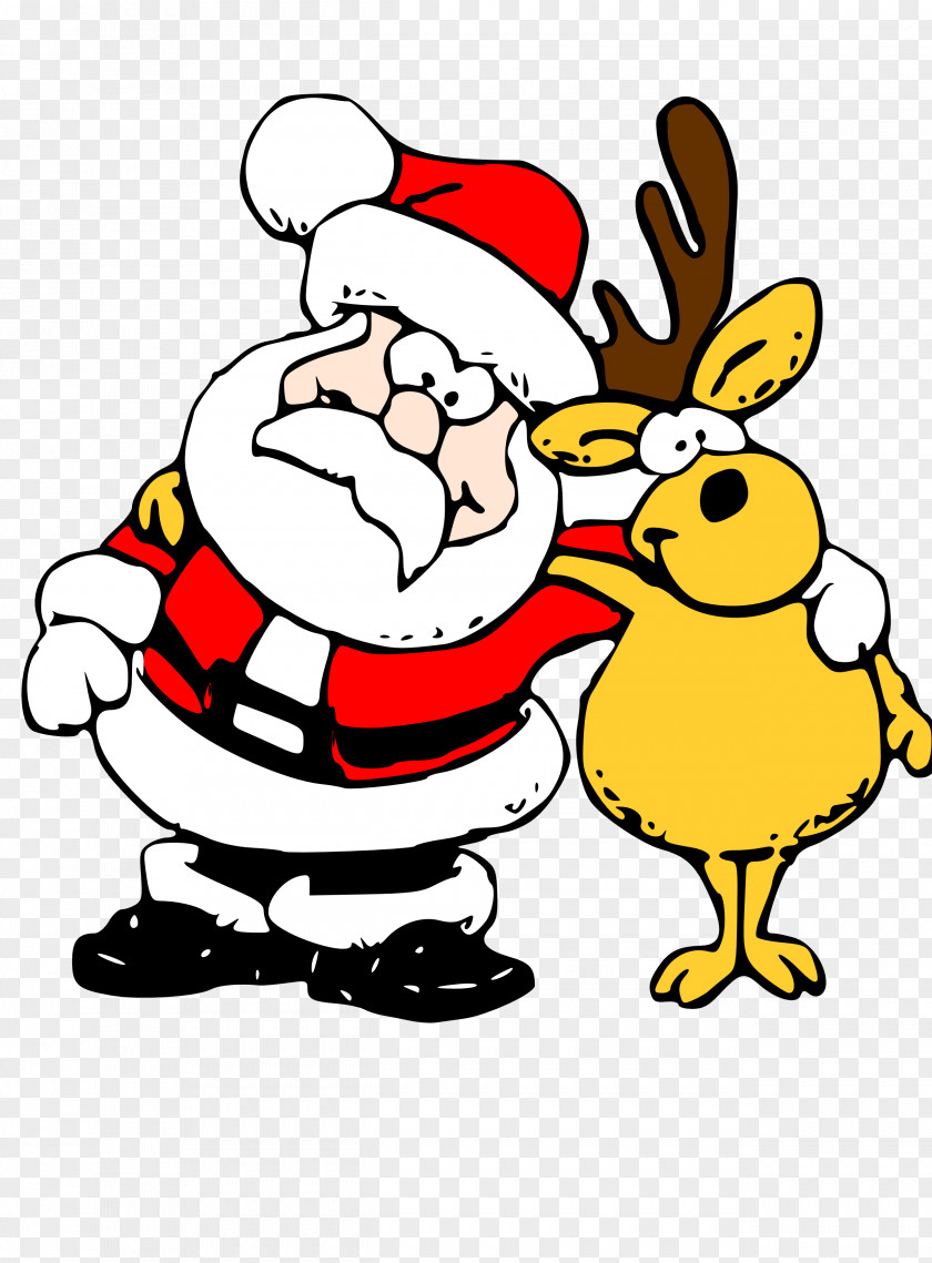 Father Christmas Clipart Rudolph Santa Clauss Reindeer Mrs. Claus PNG