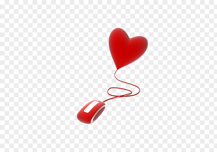 Mouse Hearts Computer Love Valentines Day Heart PNG