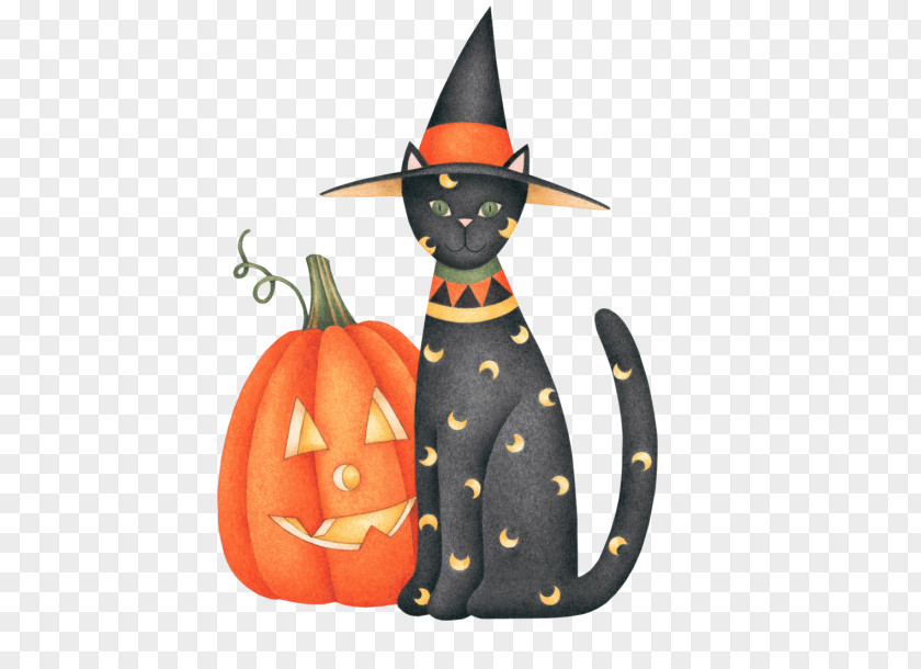 Pumpkin Cat Halloween Jack-o-lantern Clip Art PNG