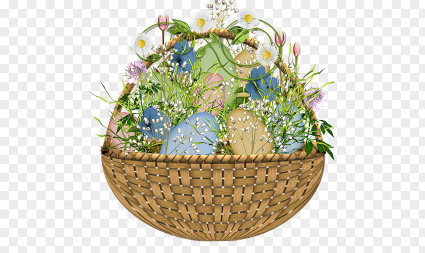 Easter Flower Egg Basket Bunny PNG