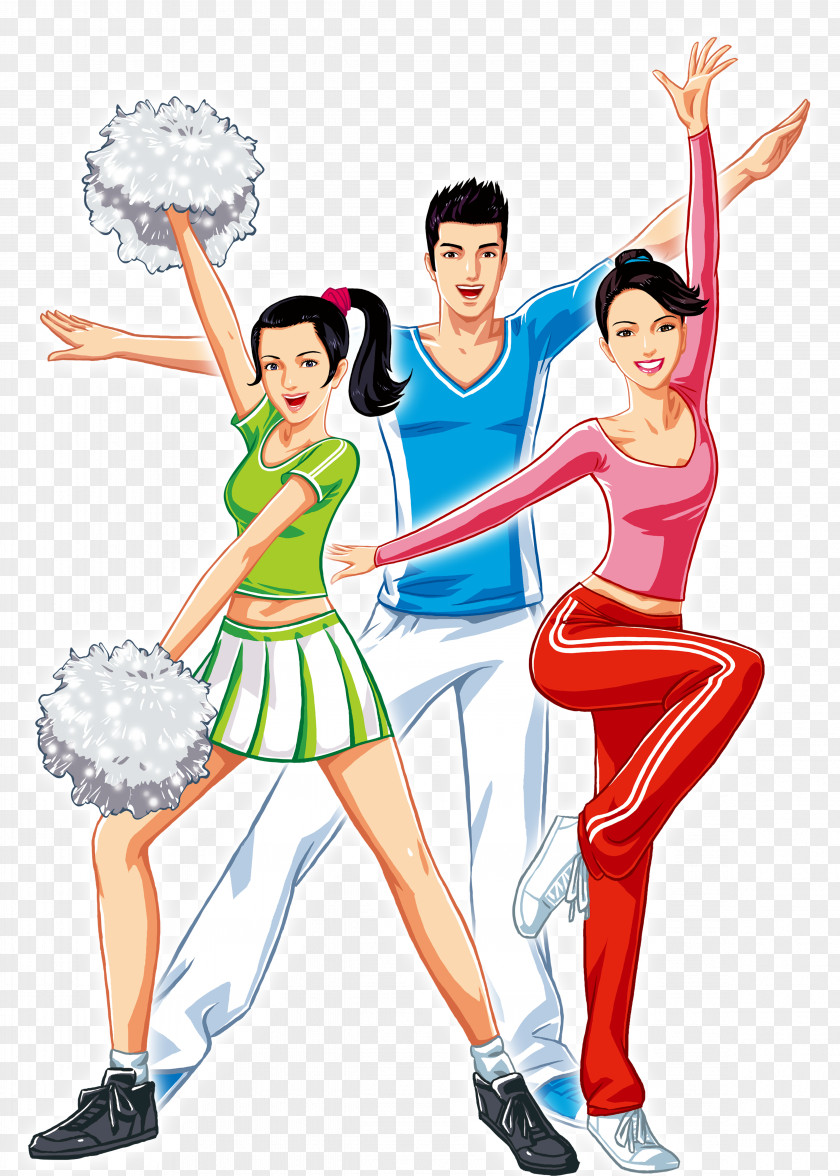 Gymnastics Cheerleading Cartoon Poster Download Dance PNG