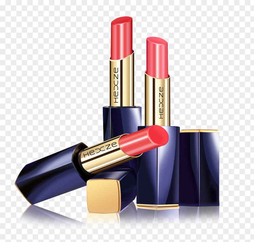 Han Xizhen Cards Blue Shell Lipstick Cosmetics Make-up Lip Gloss PNG