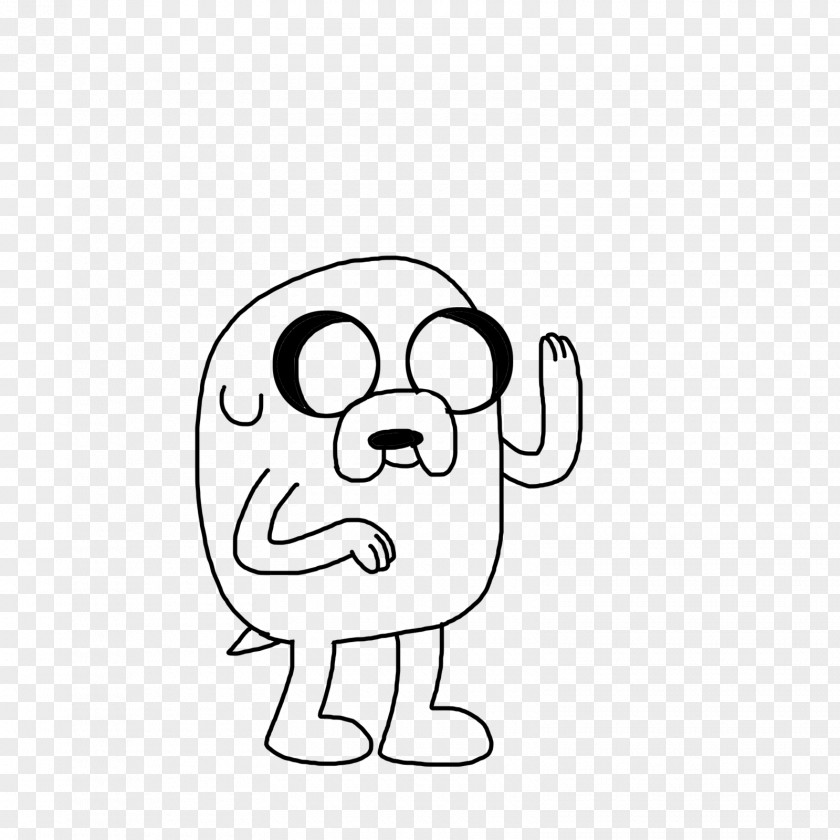 Jake The Dog Line Art Black And White Snout PNG