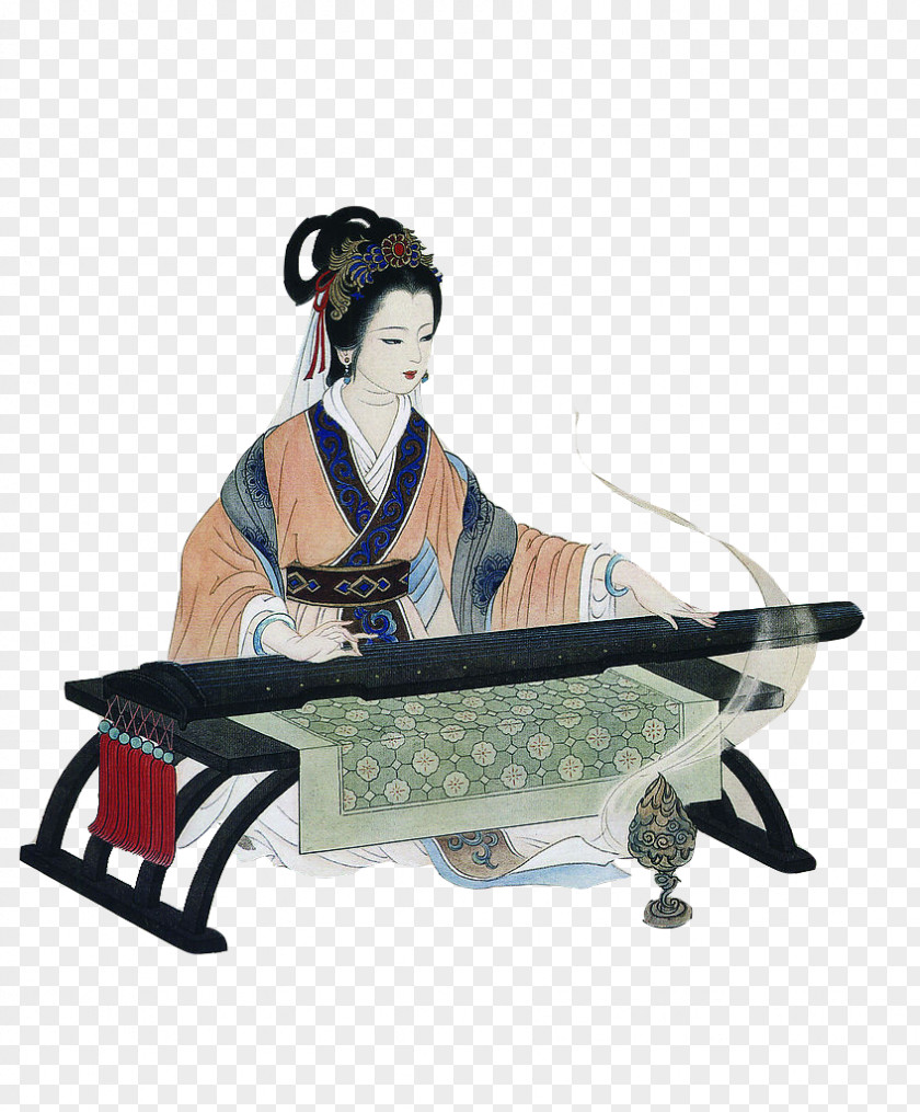 Piano China Guqin Musical Instrument Zither PNG