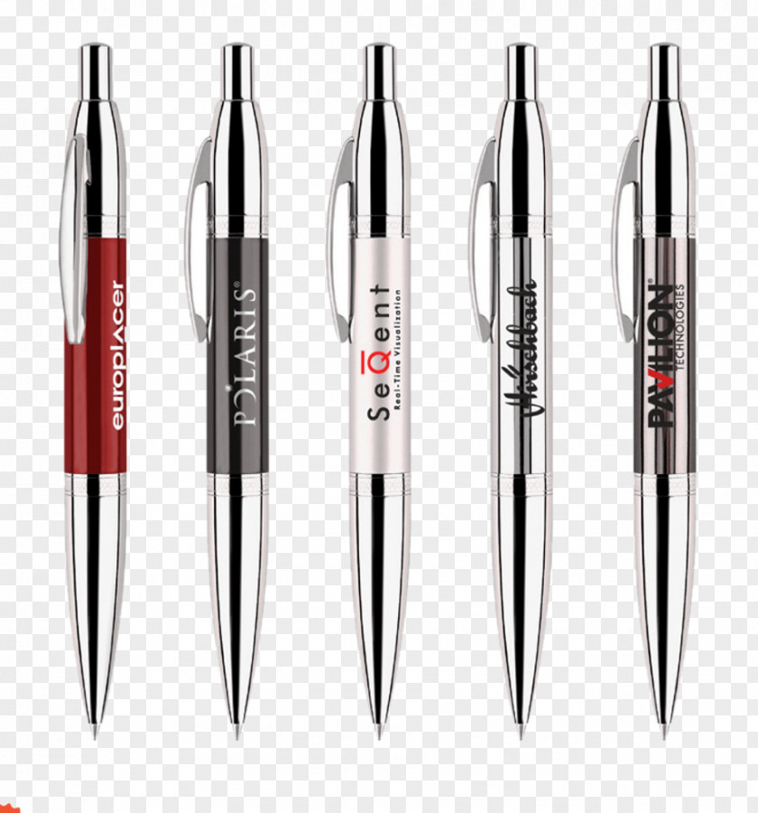 Red Metal Ball-point Pen Ballpoint Blue Promotion PNG