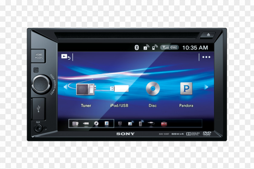 Stereo Vehicle Audio ISO 7736 Touchscreen Bluetooth DVD PNG