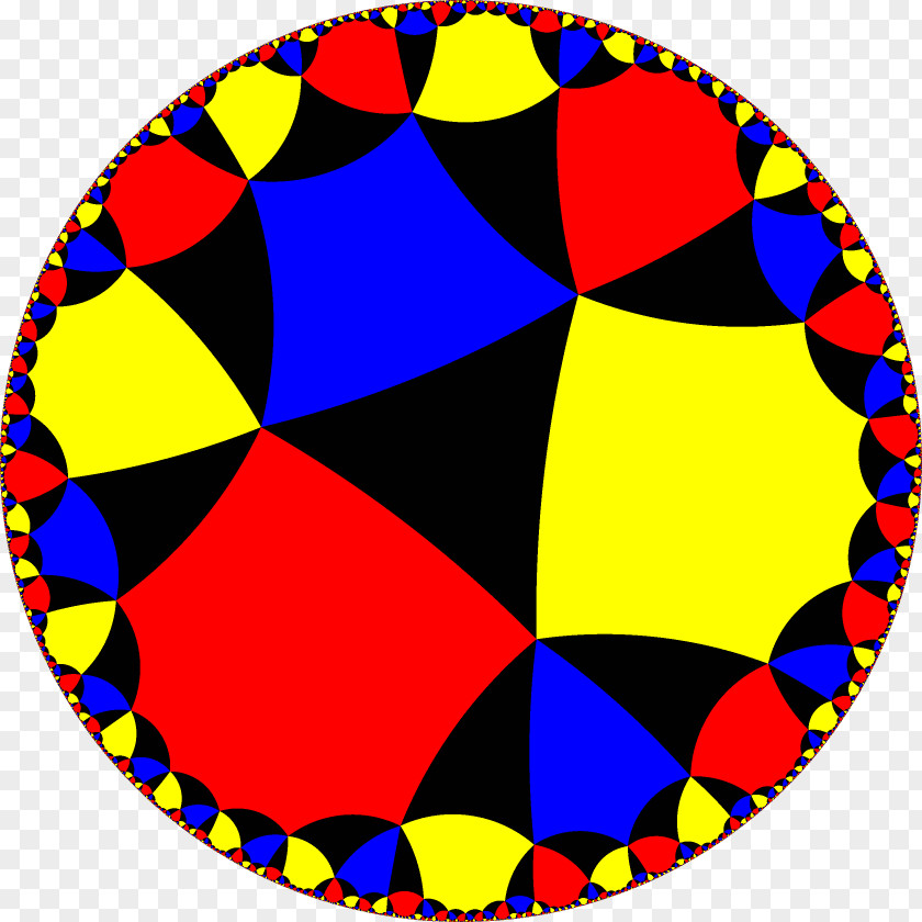 Circle Hyperbolic Geometry Tessellation Symmetry PNG