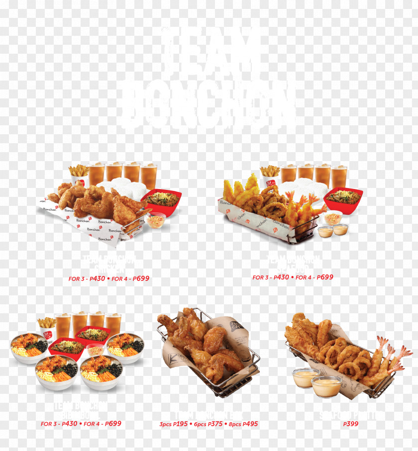 Community Group Fast Food Bonchon Chicken Menu Meal PNG