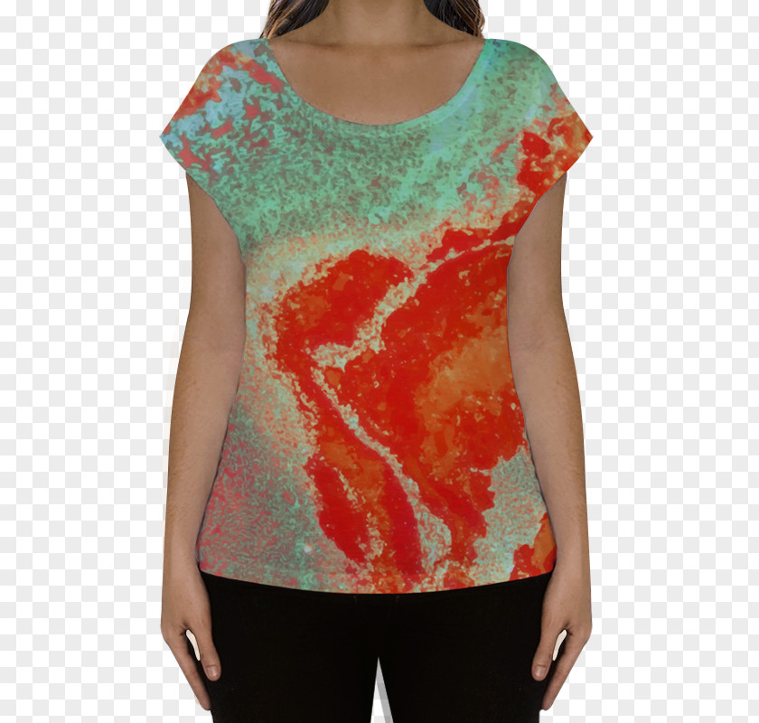 Sea Coral T-shirt Sleeve Blouse Chino Cloth PNG