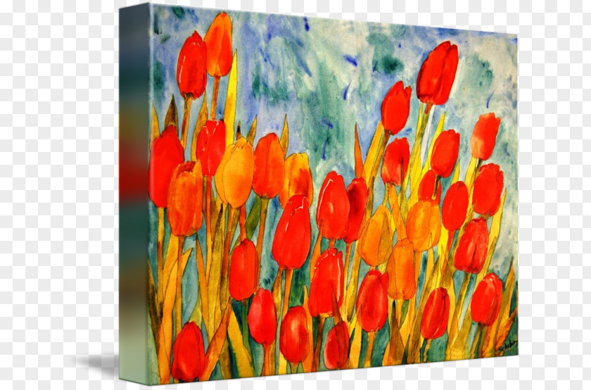 Tulip Acrylic Paint Watercolor Painting Art Oil Reproduction PNG