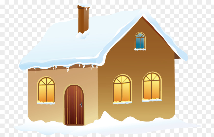 Winter House With Snow Picture Clip Art PNG