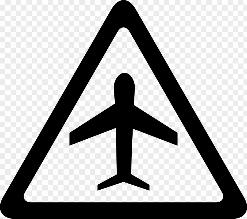 Airplane Airport Senyal Traffic Sign PNG
