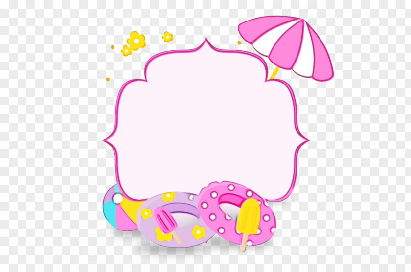 Sticker Pink Birthday Party Background PNG