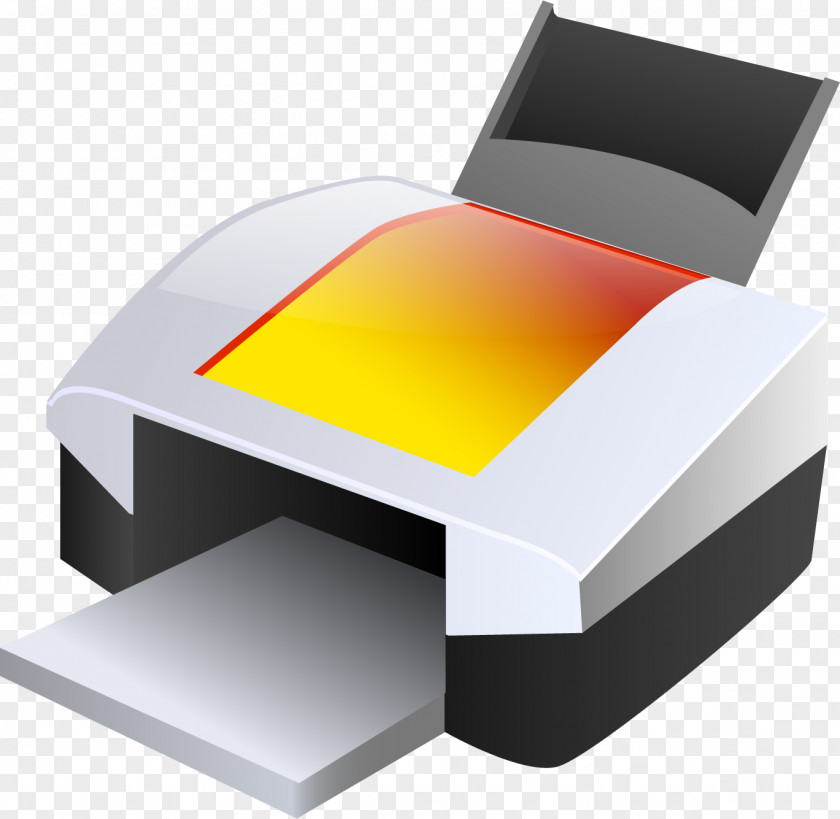 Vector Hand-drawn Color Printer Icon PNG