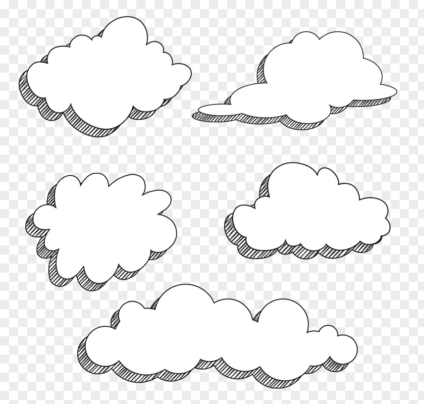 Cartoon Clouds Drawing Comics PNG