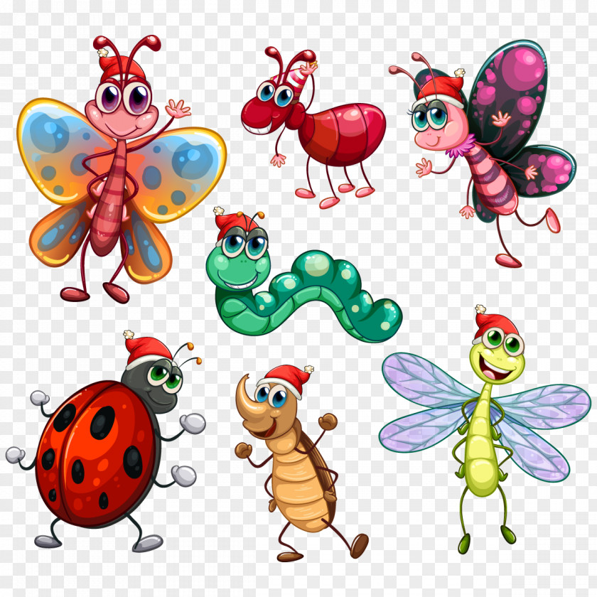 Playful Insect Vector Royalty-free Clip Art PNG