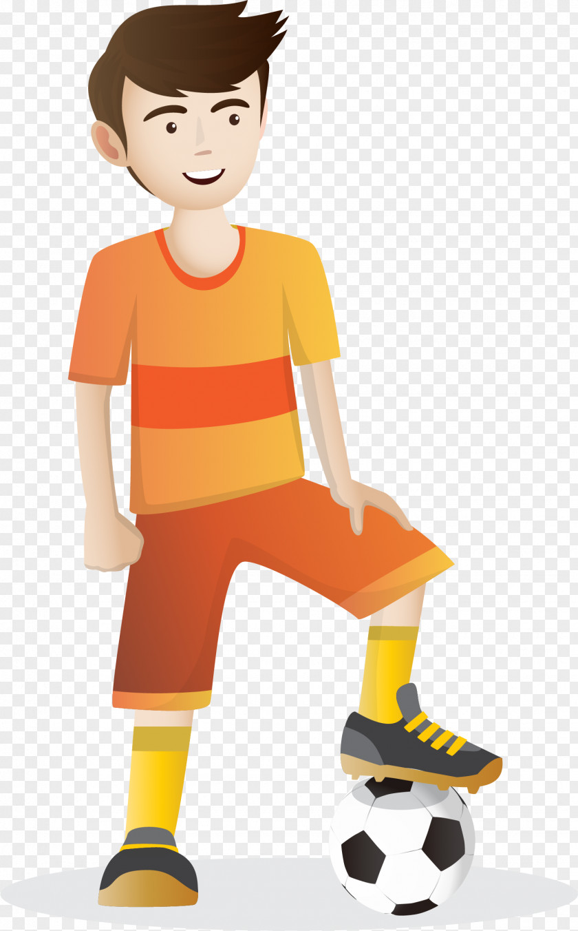 Vector Cartoon Football Player Athlete PNG