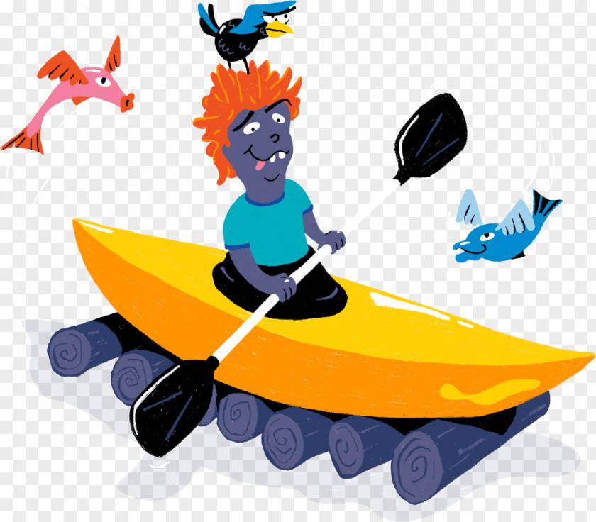 Boat Boating Kayak Illustration Clip Art PNG