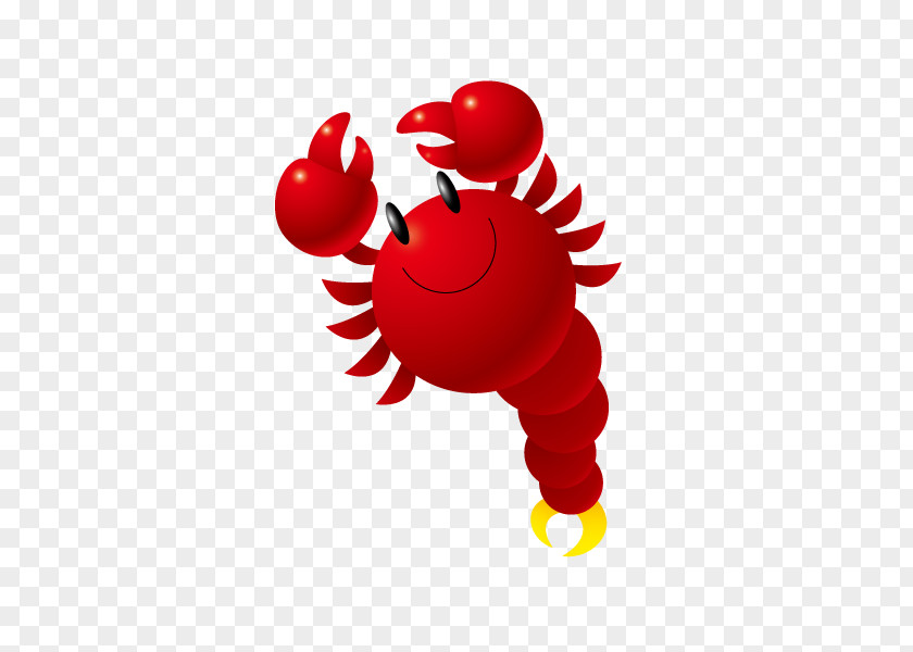 Cartoon Red Scorpion Crab Drawing Clip Art PNG