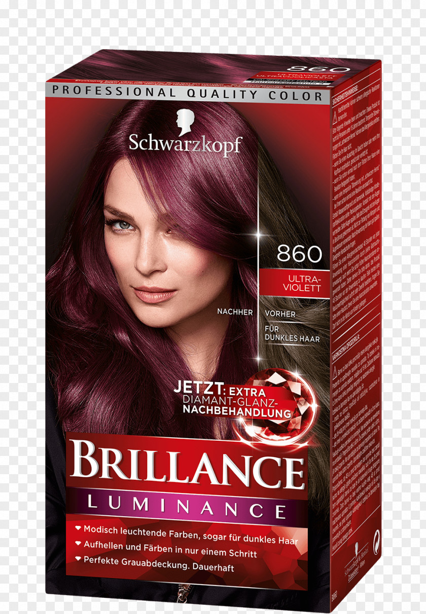 Violet Schwarzkopf Ultraviolet Human Hair Color PNG