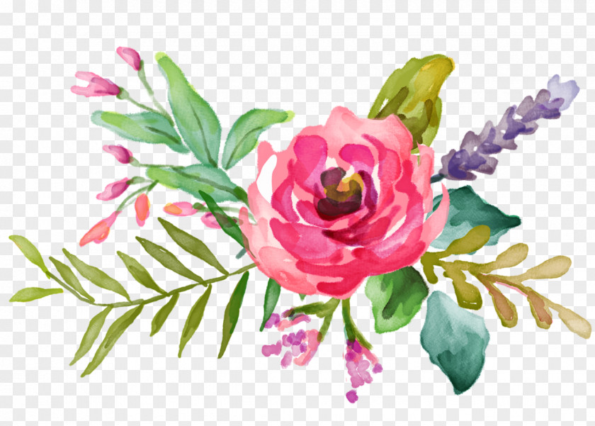 Watercolor Flower Floral Design Painting PNG