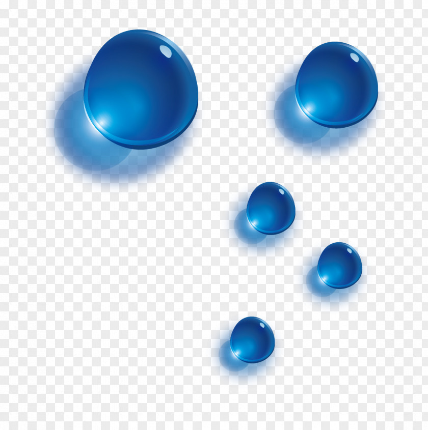 Blue Water Drops Vector Drop PNG