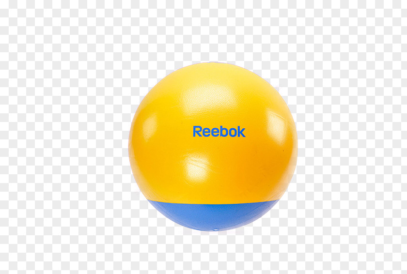 Imported Reebok Yoga Ball Yellow Exercise Sphere Cyan PNG
