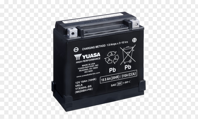 Motorcycle Battery Charger VRLA Electric GS Yuasa PNG