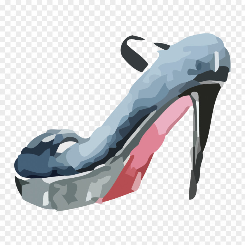 Vector Creative Hand-painted Strap High Heels High-heeled Footwear Sandal PNG