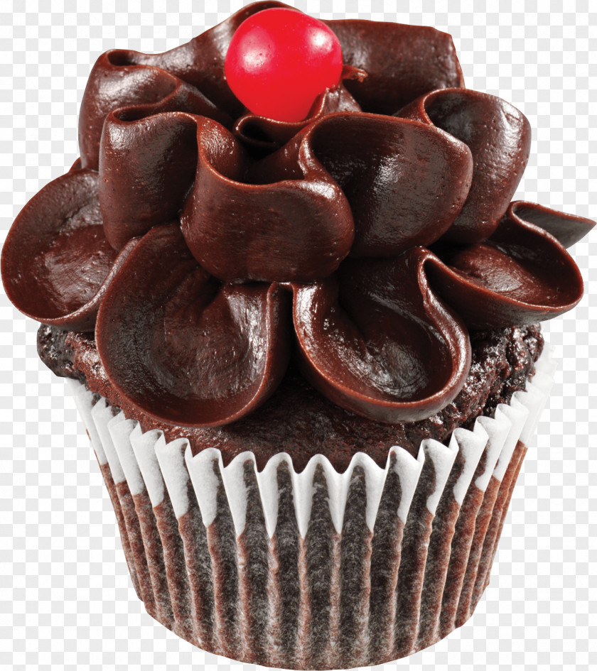 Chocolate Cake Cupcake Birthday Icing PNG
