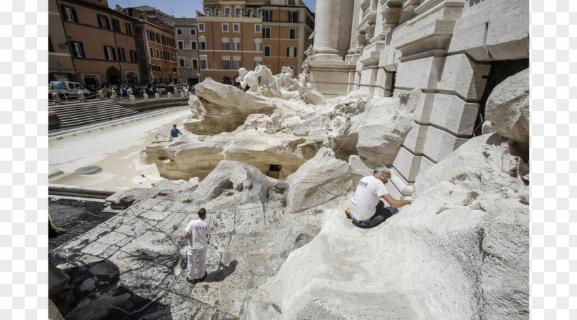 Fontana Di Trevi Fountain Manutenzione Straordinaria Water Feature PNG