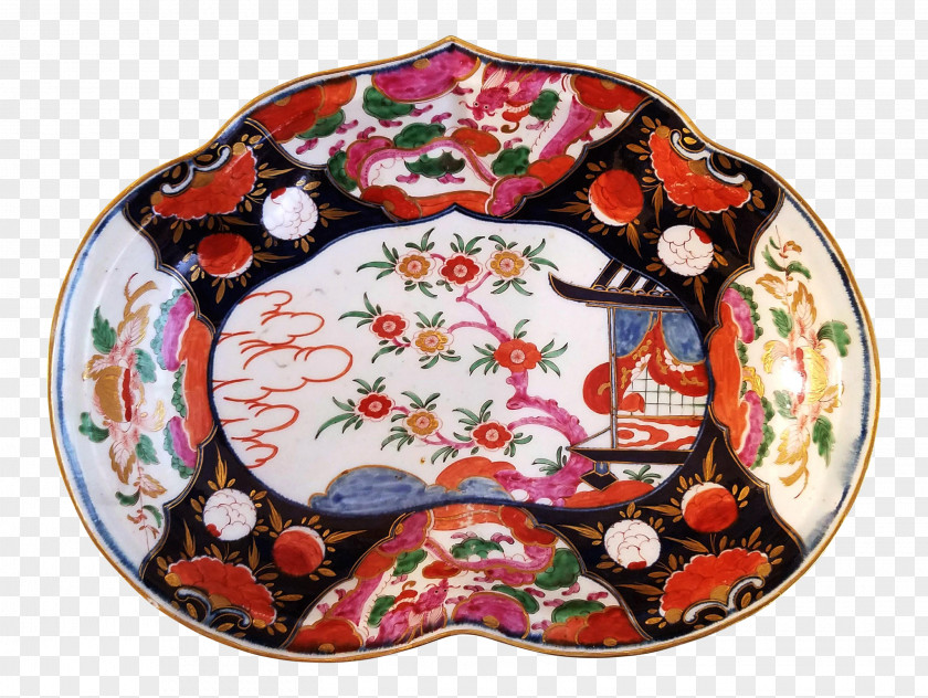 Porcelain Plate Imari Ware Pottery Antique PNG