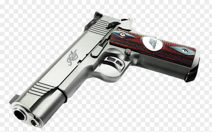 Silver Pistol Kimber Manufacturing Firearm Weapon Wallpaper PNG