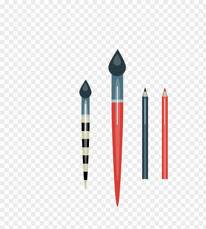 Vector Color Pencil Pencils Stationery Colored Ink Brush PNG
