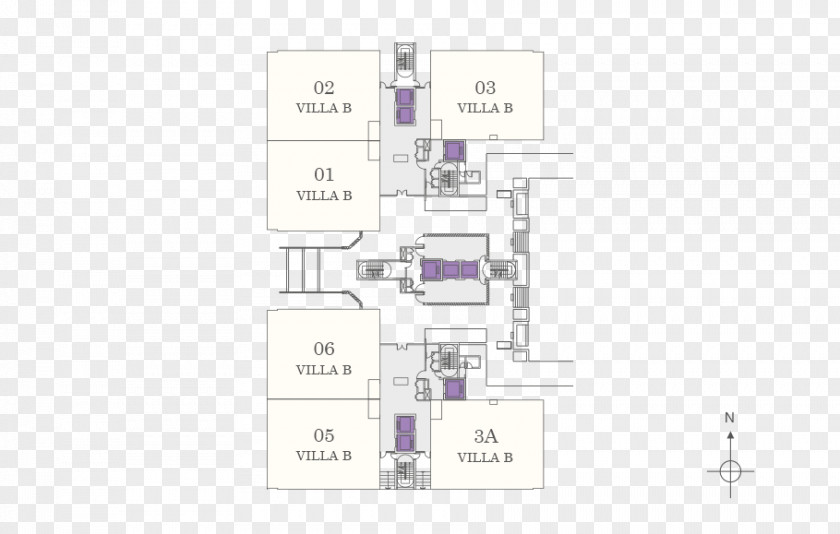 Villa Pavilion Floor Plan Line PNG