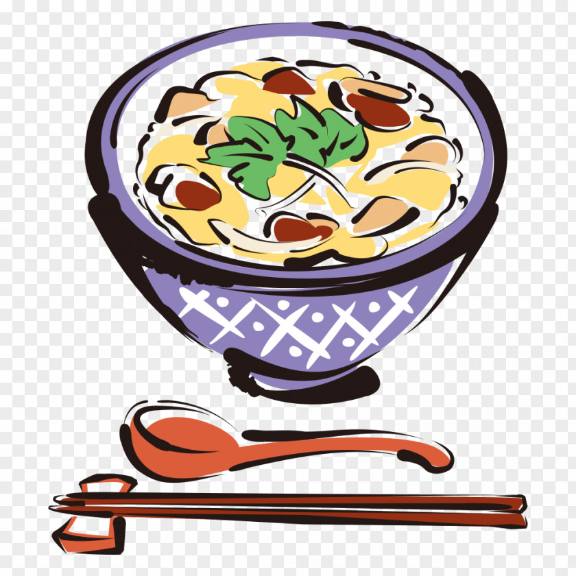 Breakfast Oyakodon Japanese Cuisine Donburi Food Illustration PNG