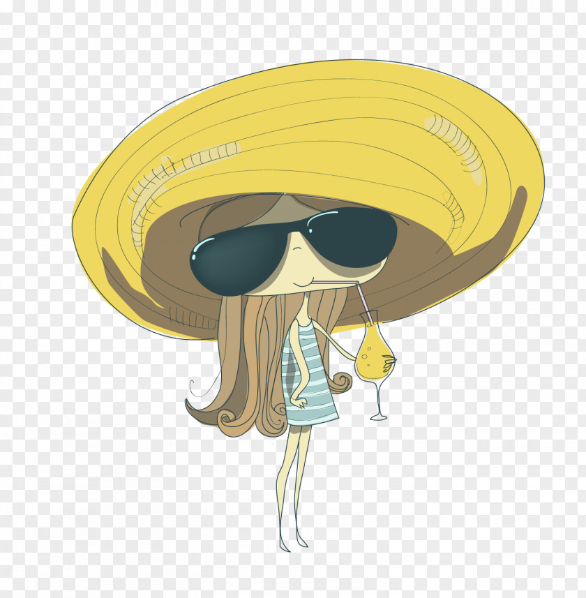 Hat Beauty Vector Drawing Straw PNG