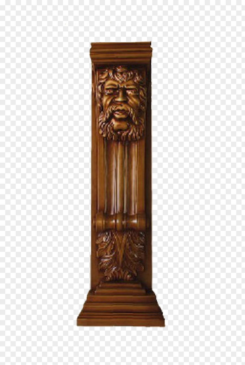 Head Carved Wood Columns Column Gratis PNG