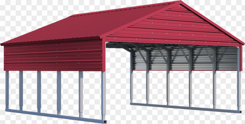 Steel Structure Roof Carport Building Garage PNG