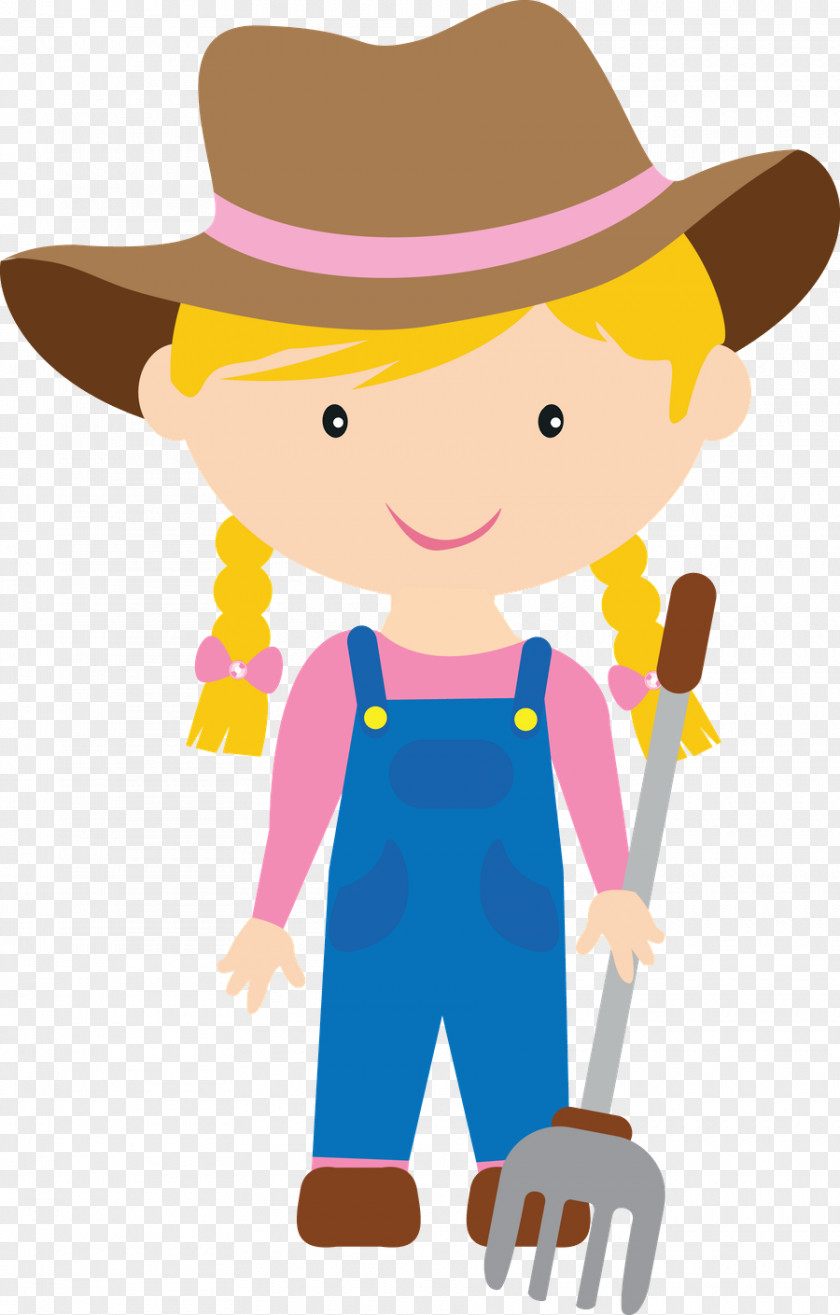 Cartoon Child Farmer Clip Art PNG