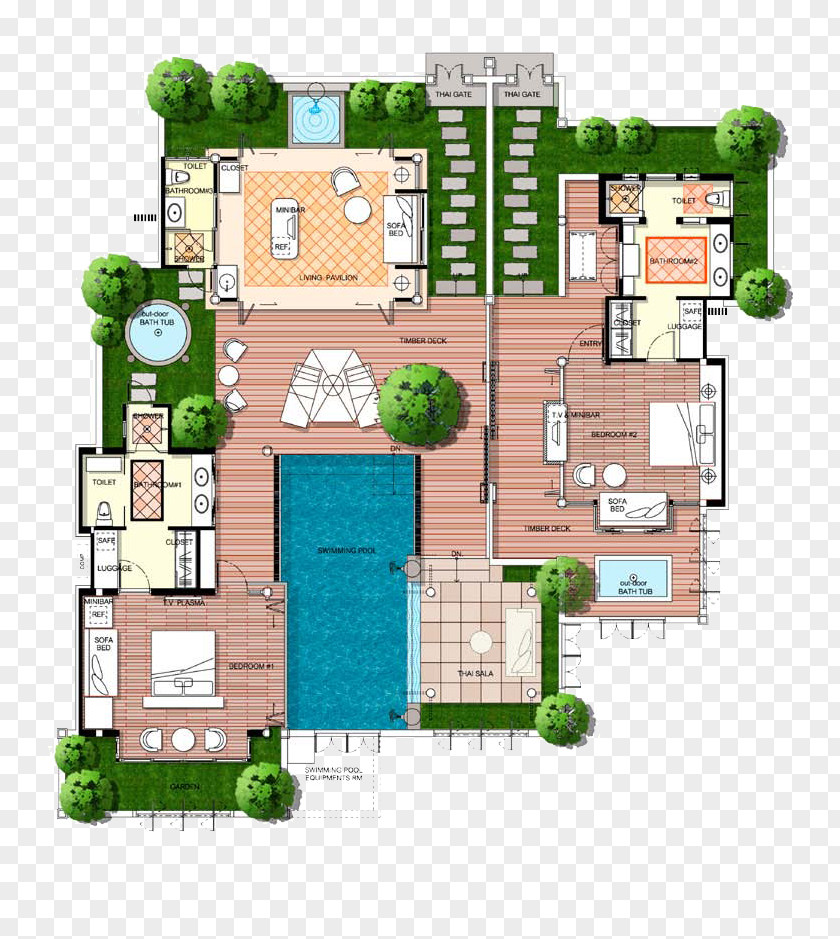 Hotel Floor Plan Presidential Suite Cabo San Lucas Villa PNG